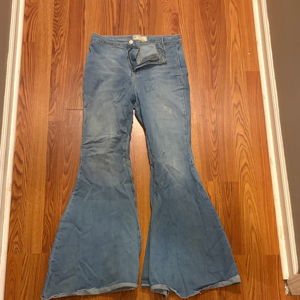 Free People Light Blue Flare Jeans